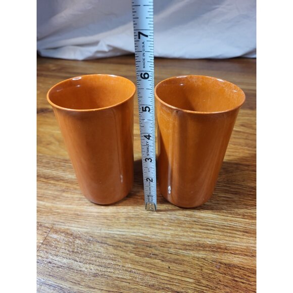 Pair Of 2 branchell melmac tumbler Orange - Picture 3 of 4